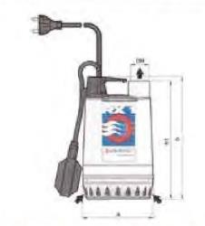 ELECTROBOMBA SUMERGIBLE DRENAJE SERIE RX CUERPO BOMBA ACERO INOX 304 MONOFASICA 230 V 2900 RPM POTENCIA 0.25 KW  0.33 HP CAUDAL 300 L/MIN ALTURA MANOMETRICA 20 M INMERSION 10 M PARA ACHIQUE AGUA LIGERAMENTE CARGADA MODELO RXM1 PEDROLLO